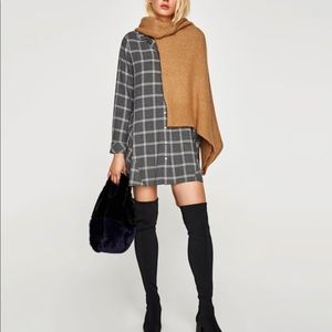 Zara checked shirt dress